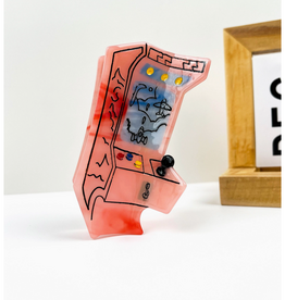 Pink Retro Arcade Game Claw Clip