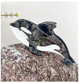 Black Killer Whale Claw Clip