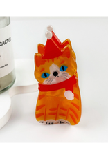 Christmas Cat Claw Clip - Large