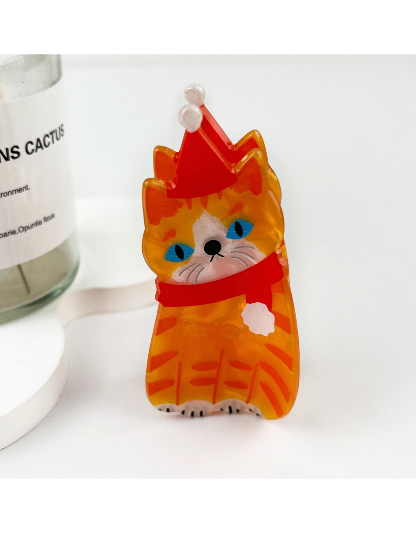 Christmas Cat Claw Clip - Large