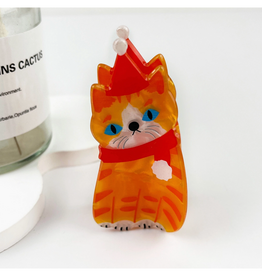 Christmas Cat Claw Clip - Large