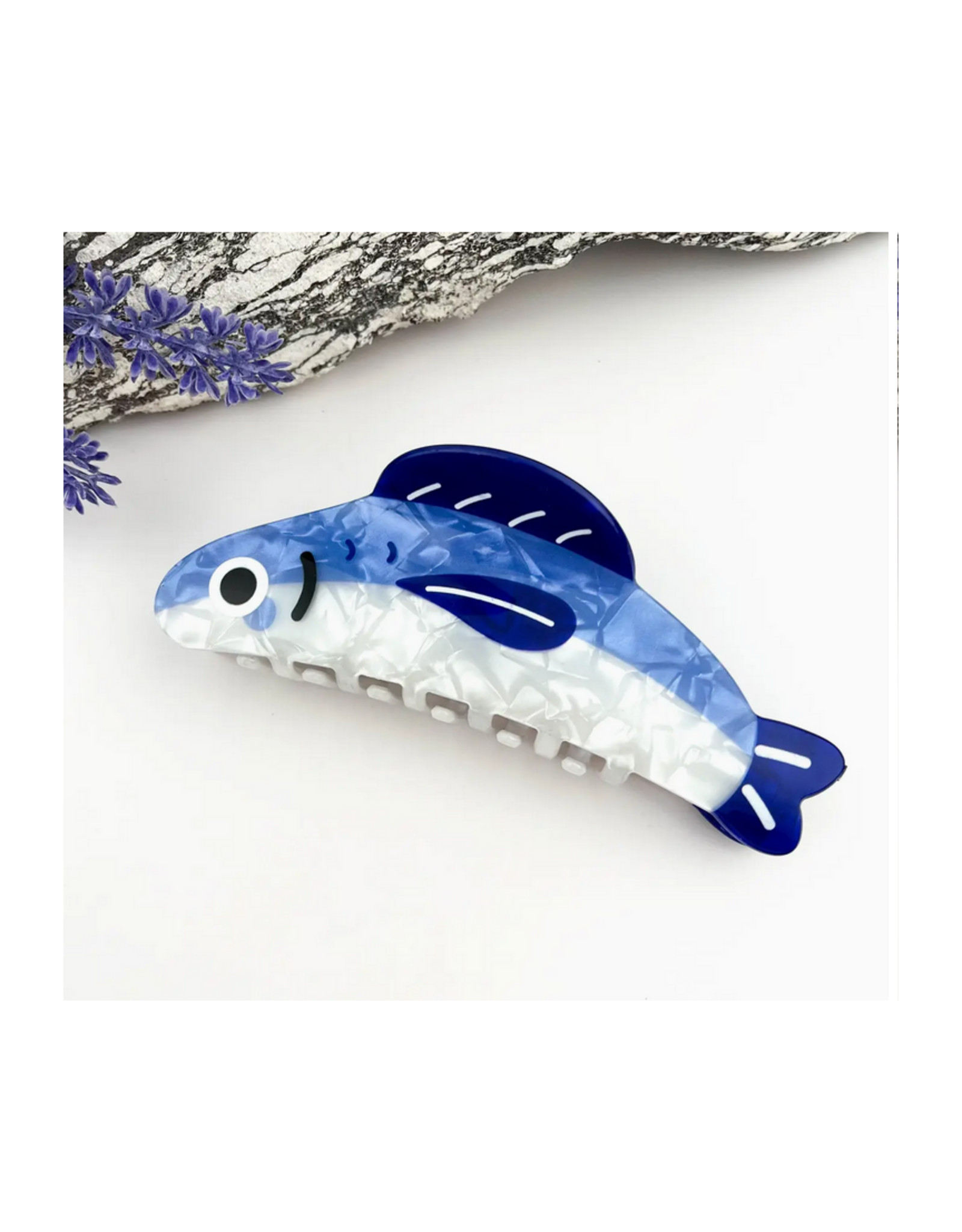 Blue Sardine Claw Clip - Small