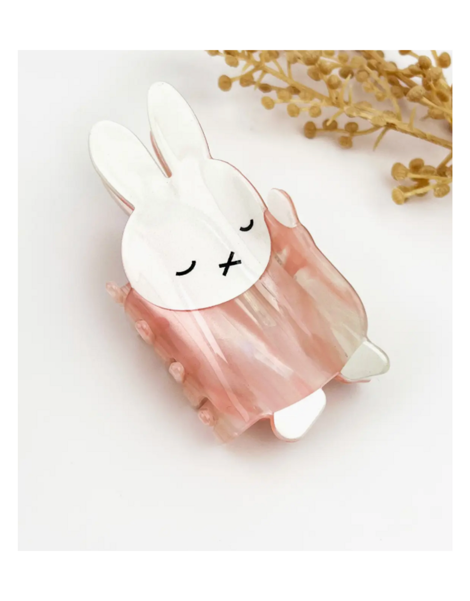Blanket Bunny Claw Clip - Pink