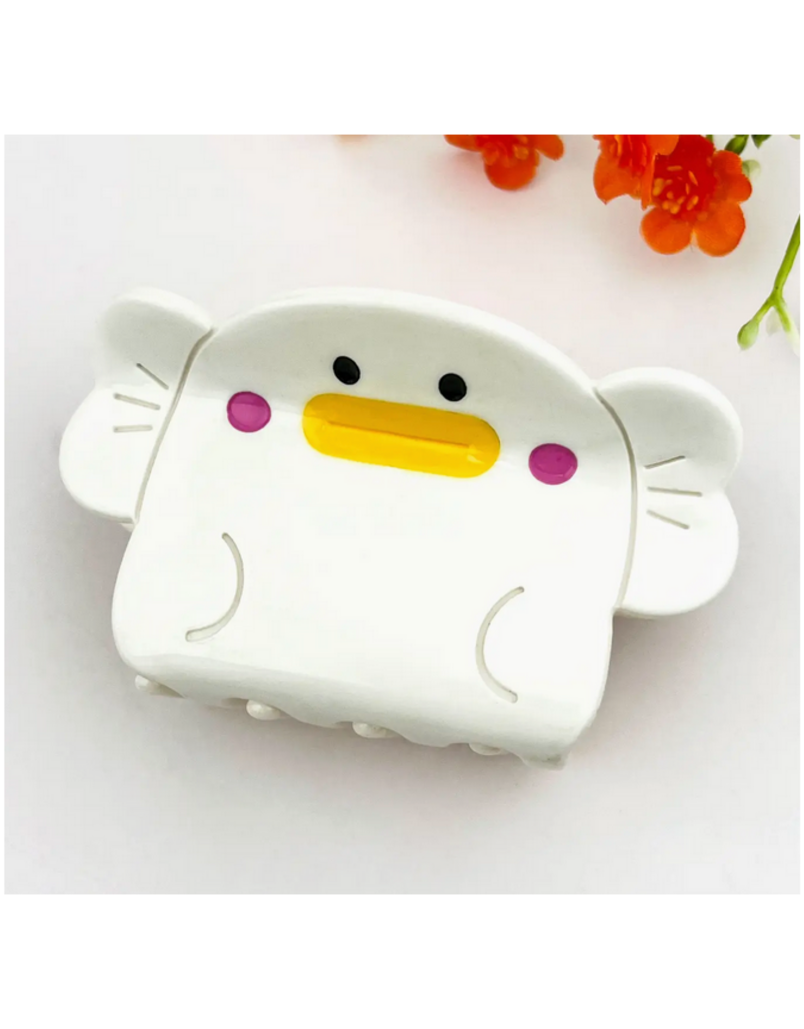 White Big Mouth Fish Claw Clip