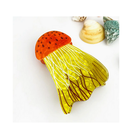 Orange & Yellow Jellyfish Claw Clip