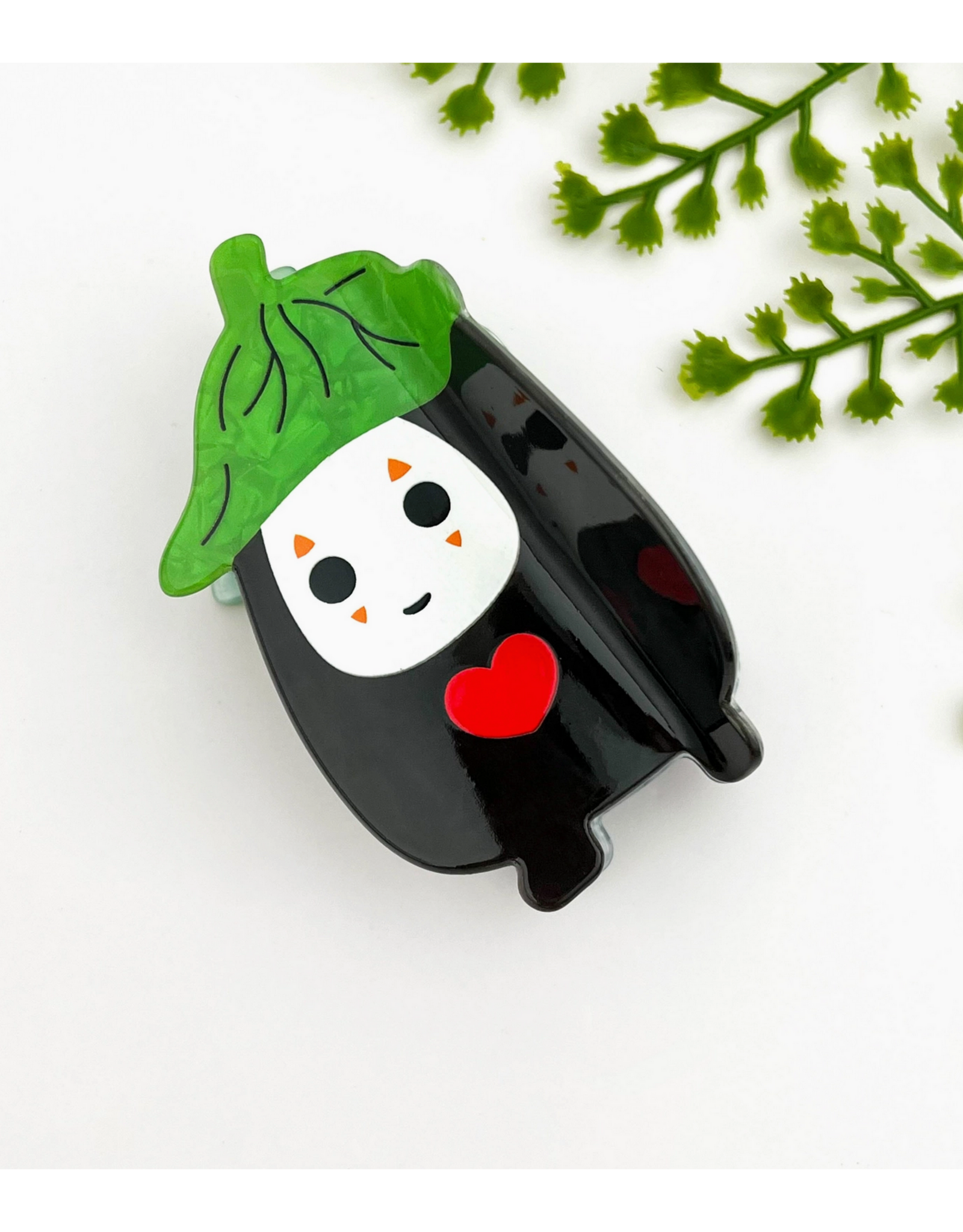 No Face with Leaf Claw Clip
