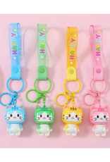 Square TV Cat Keychain Charm (Assorted)