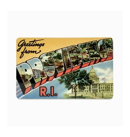 Greetings From PROVIDENCE, RI Magnet - Yellow - Seconds Sale
