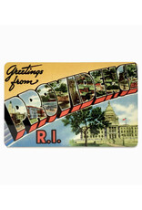 Greetings From PROVIDENCE, RI Magnet - Yellow - Seconds Sale