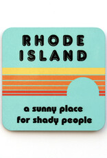 Rhode Island: A Sunny Place for Shady People Coaster (blue) - Seconds Sale
