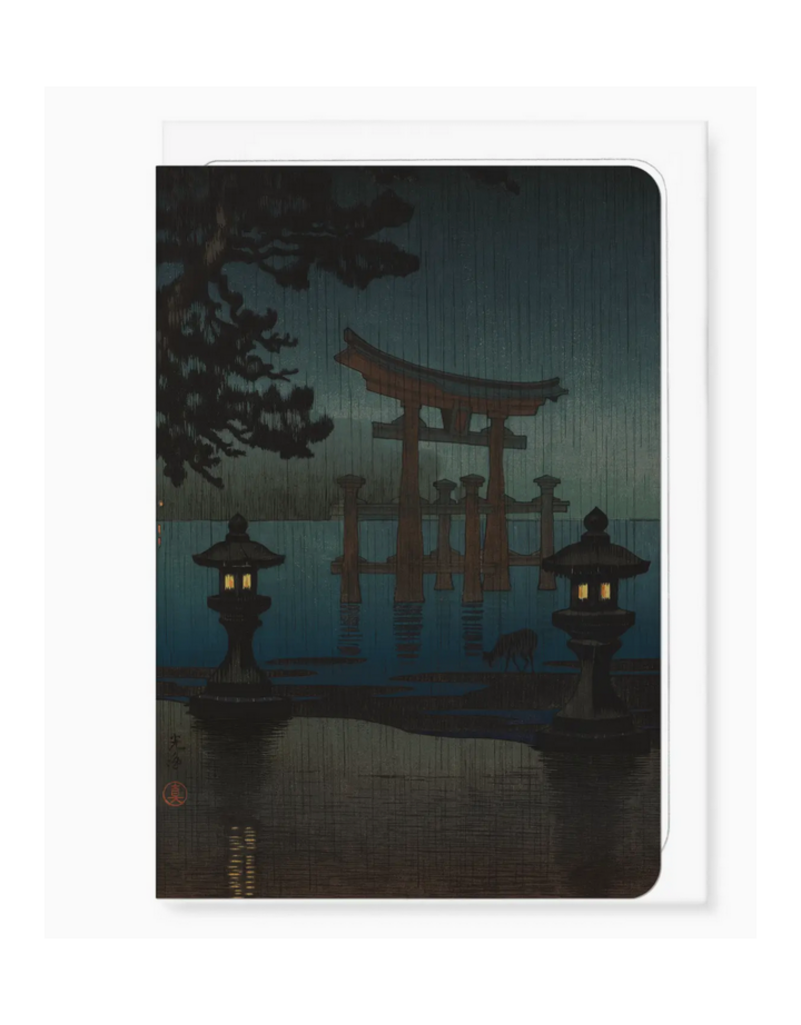 Miyajima In The Rain Greeting Card