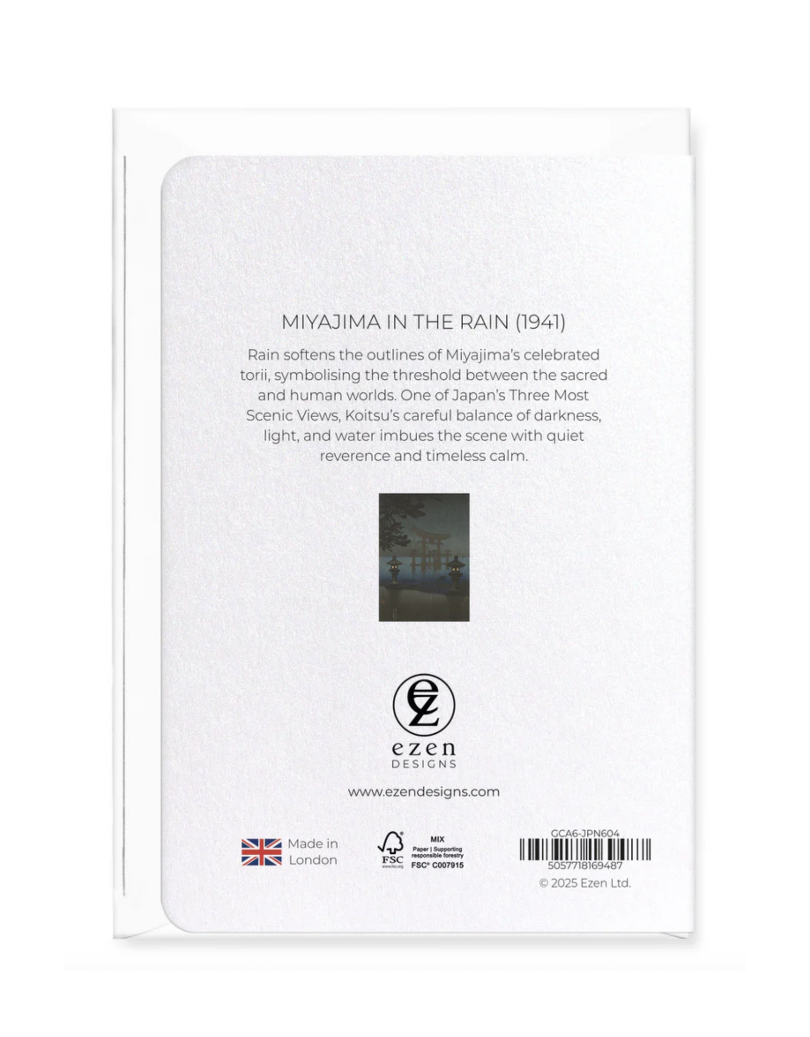 Miyajima In The Rain Greeting Card