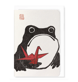 Paper Crane Ezen Frog Greeting Card