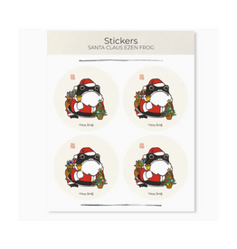 Santa Suit and Beard Ezen Frog Sticker Set