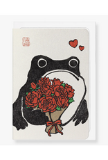 Romantic Frog: Japanese Greeting Card