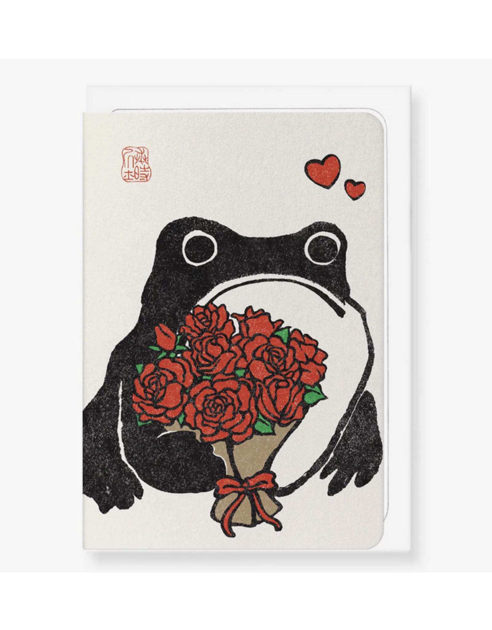 Romantic Frog: Japanese Greeting Card
