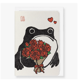 Romantic Frog: Japanese Greeting Card