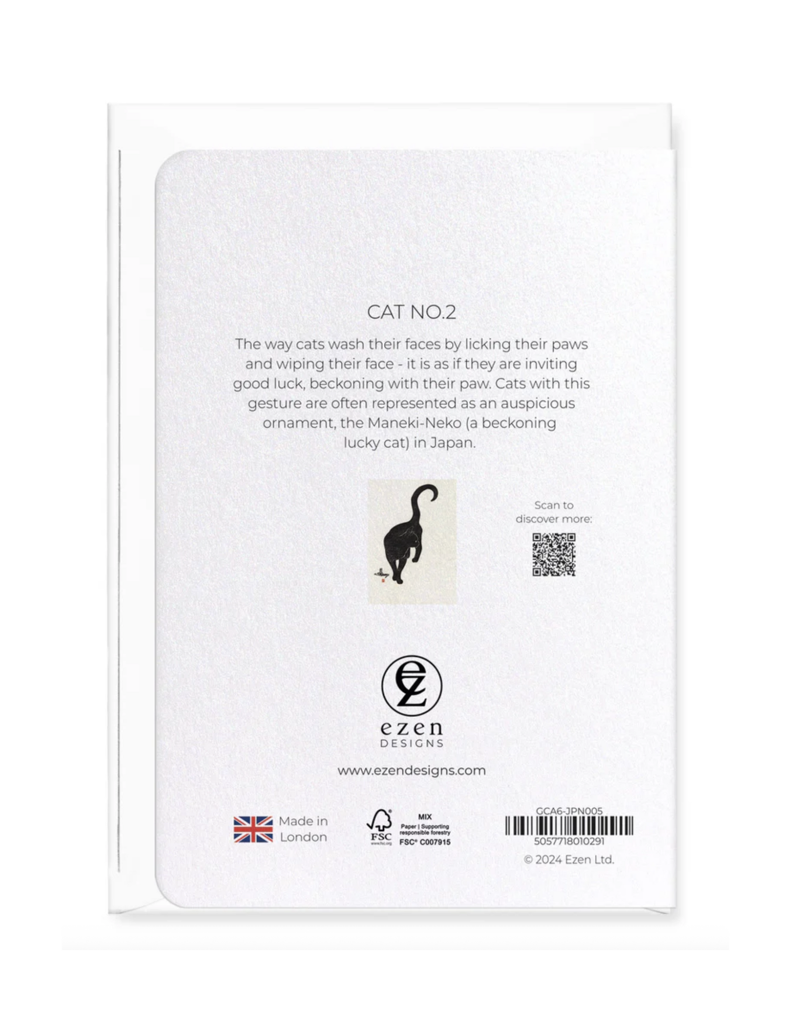 Cat No. 2 Japanese Greeting Card