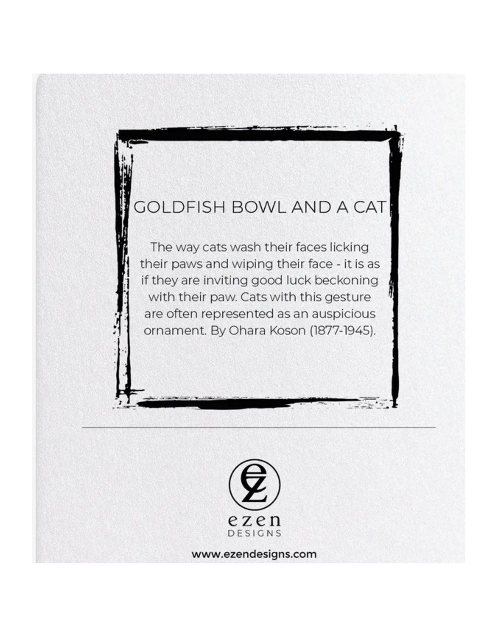 Cat And Goldfish Bowl Greeting Card