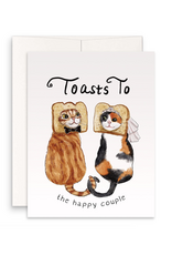 Toasts to the Happy Couple Cat Greeting Card*