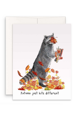 Autumn Just Hts Different Raccoon Greeting Card*