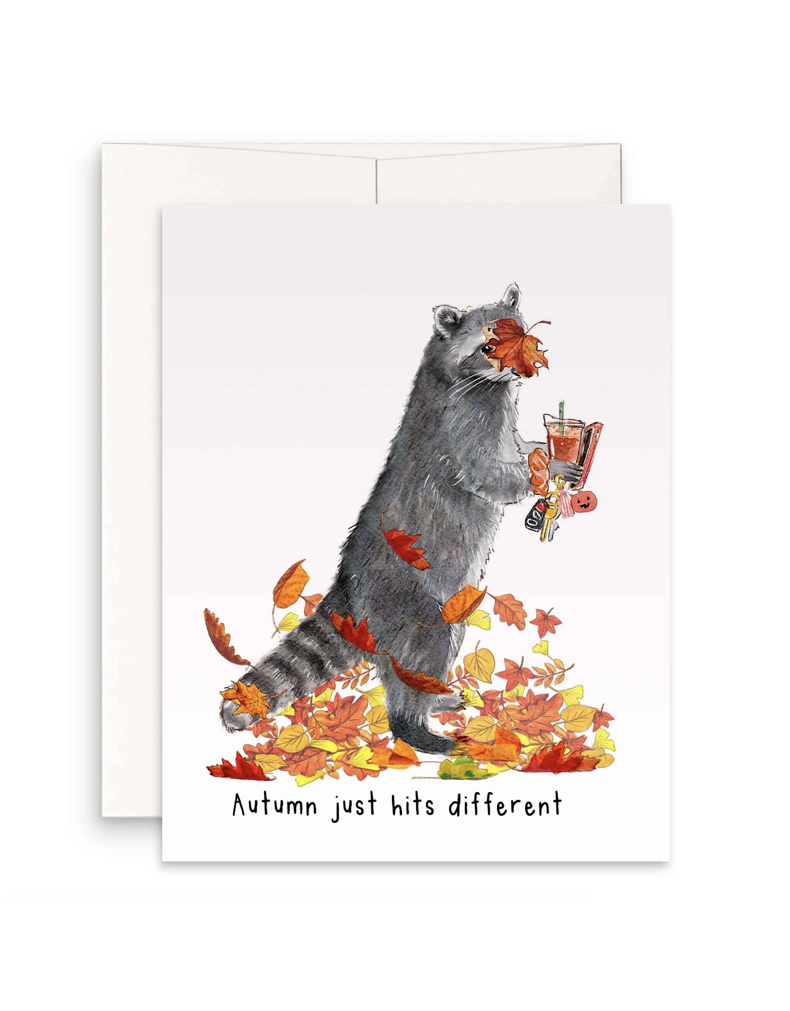 Autumn Just Hts Different Raccoon Greeting Card*
