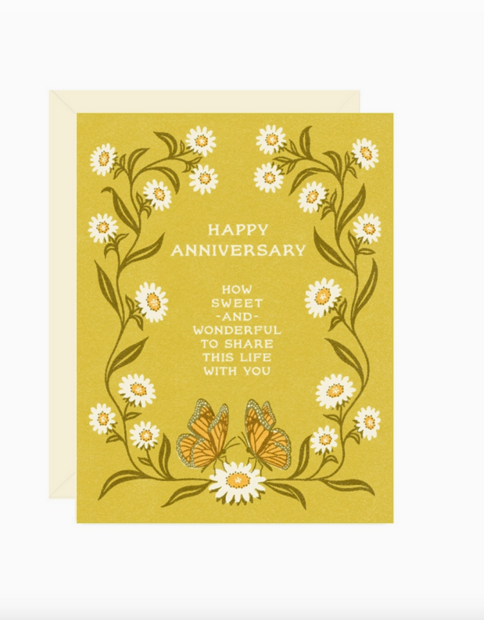 Daisies & Butterflies Anniversary Greeting Card
