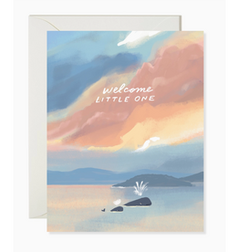 Whales Welcome Little One Greeting Card