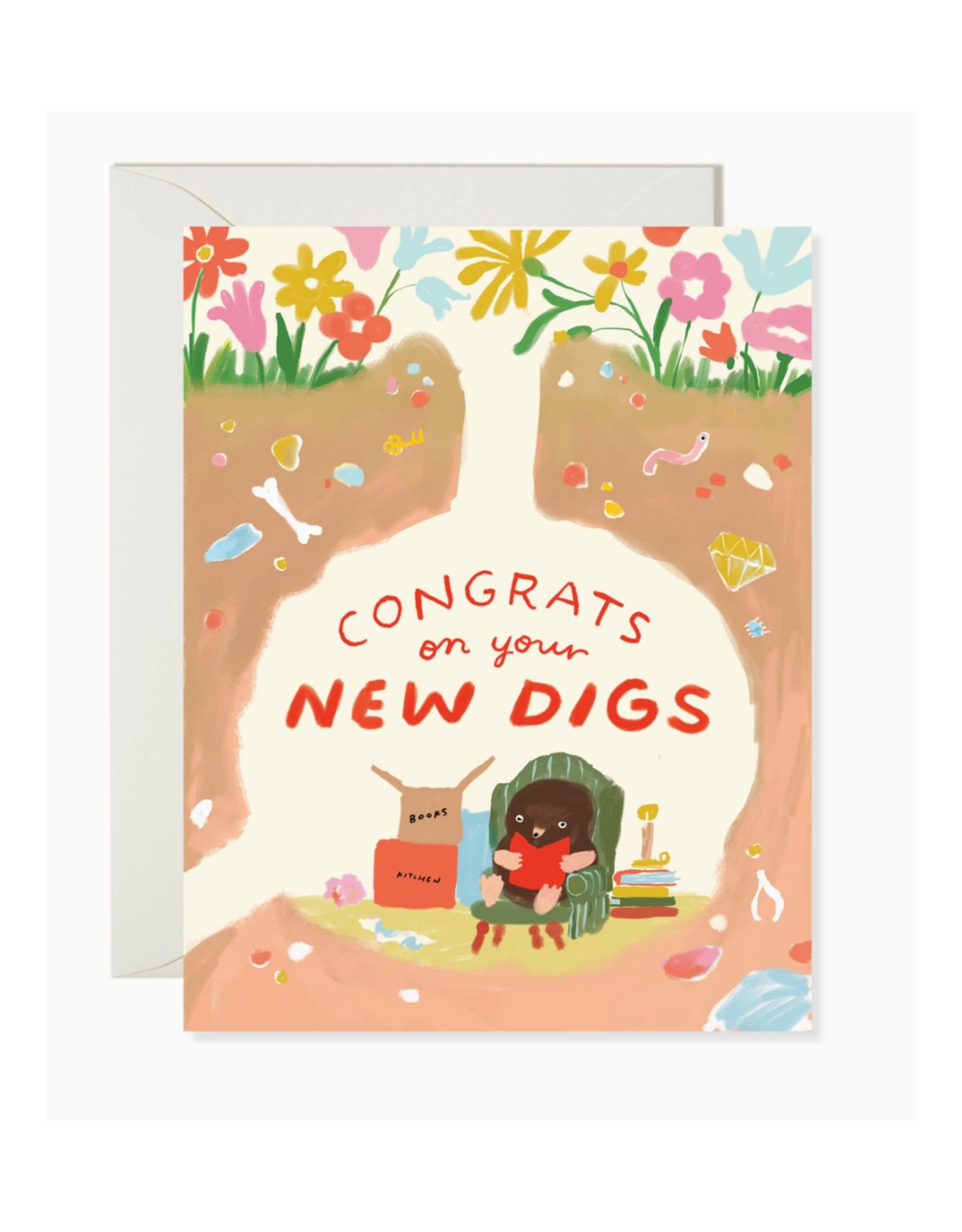 Karen Schipper New Digs Mole Greeting Card