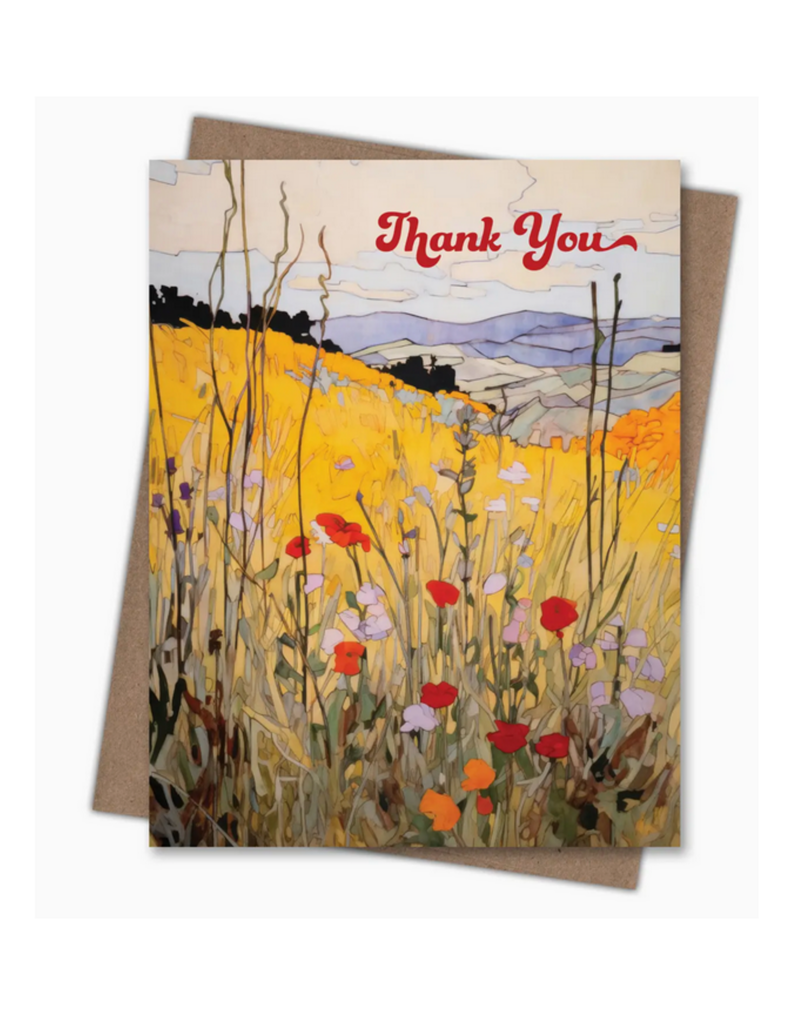 Thank You Golden Meadow Greeting Card