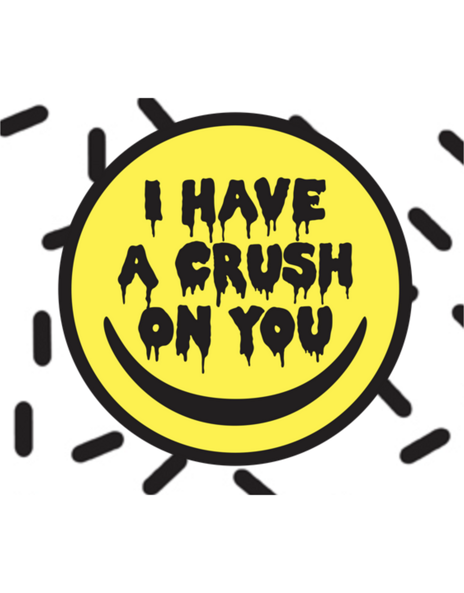 I Have a Crush On You Smiley Sticker*