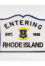 Entering Rhode Island Road Sign Patch