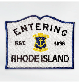 Entering Rhode Island Road Sign Patch