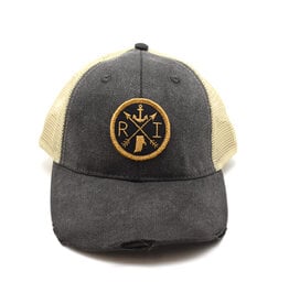 State Arrow Patch Trucker Hat - Black/Gold