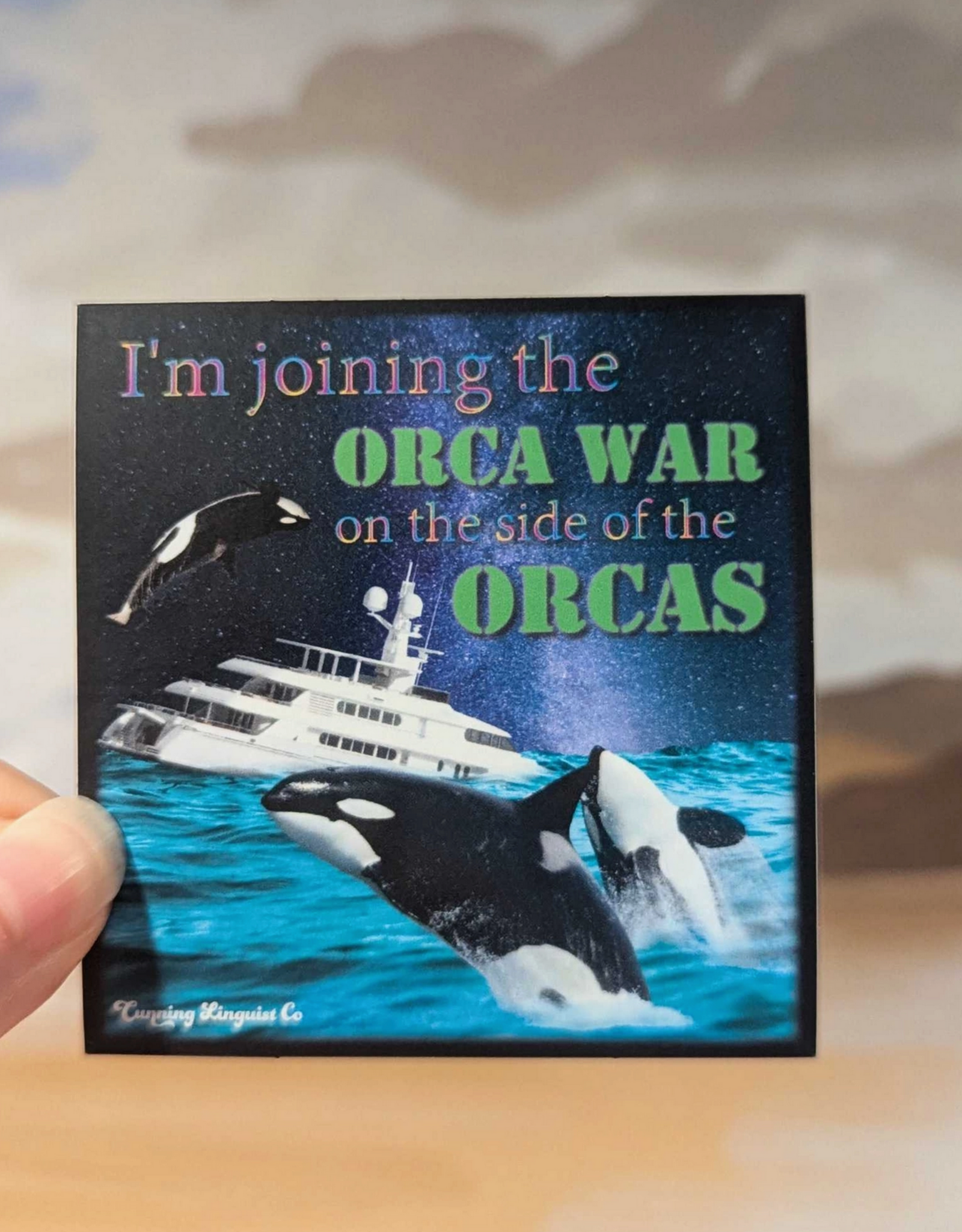 Joining the Orca War Sticker
