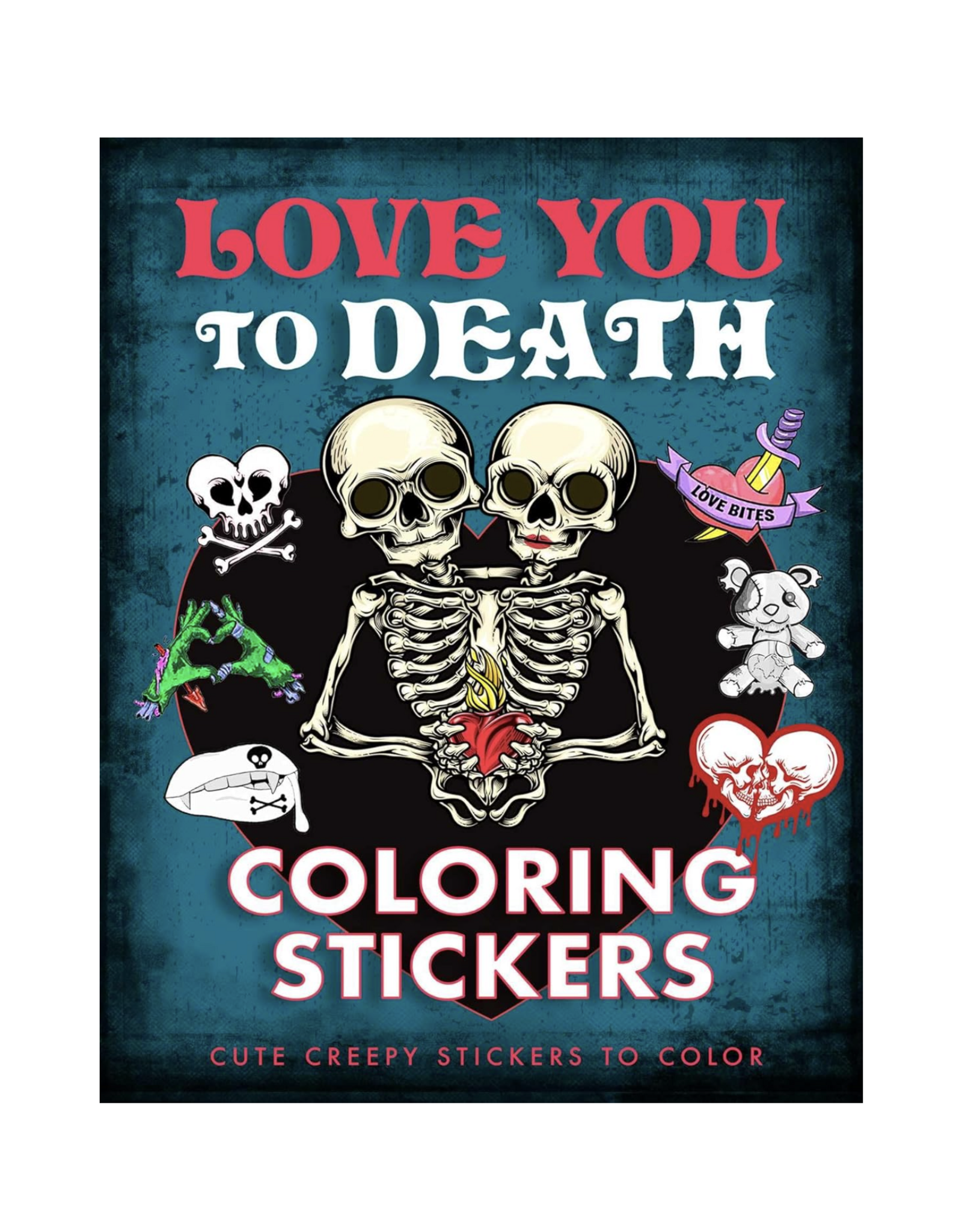 Love You to Death Coloring Stickers