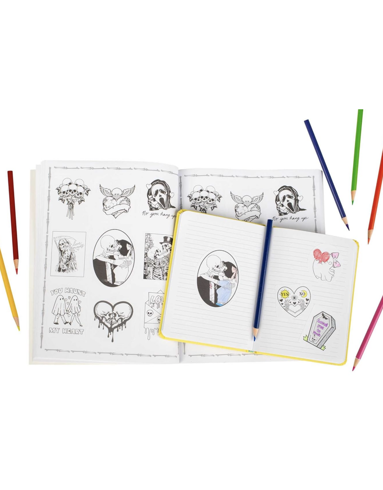 Love You to Death Coloring Stickers