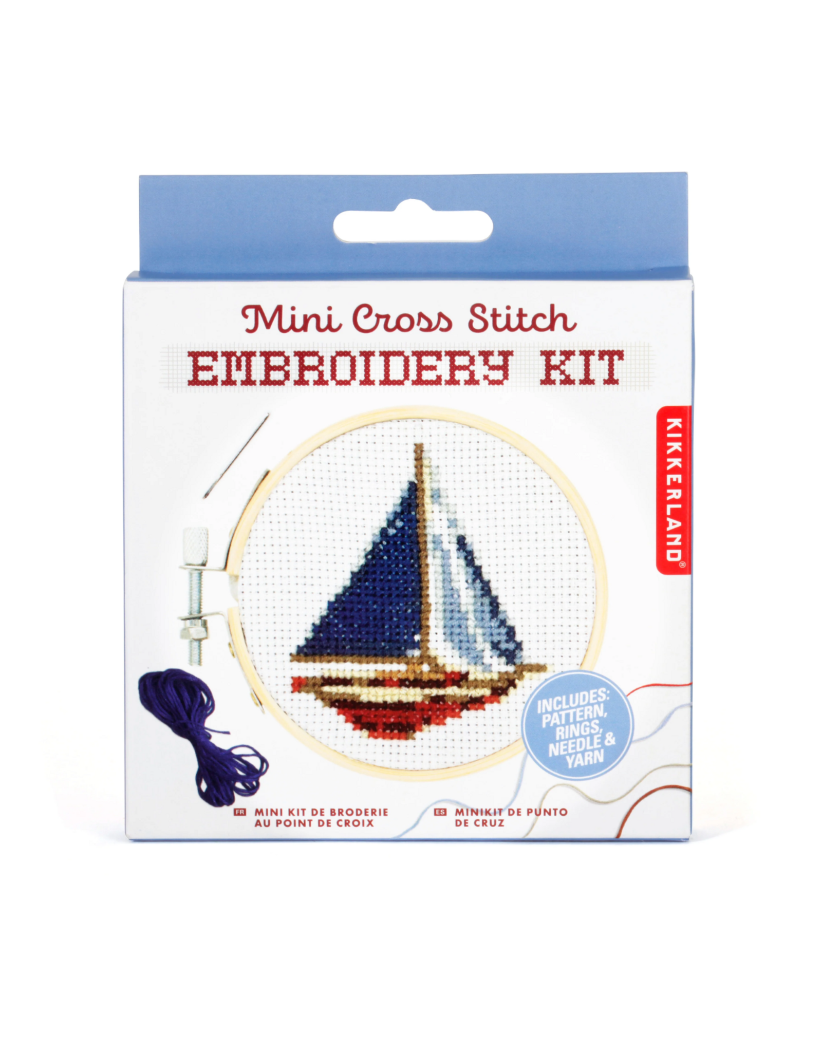 Sailboat Mini Cross Stitch Embroidery Kit