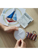 Sailboat Mini Cross Stitch Embroidery Kit