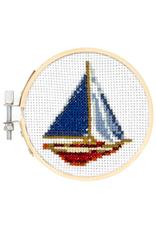 Sailboat Mini Cross Stitch Embroidery Kit