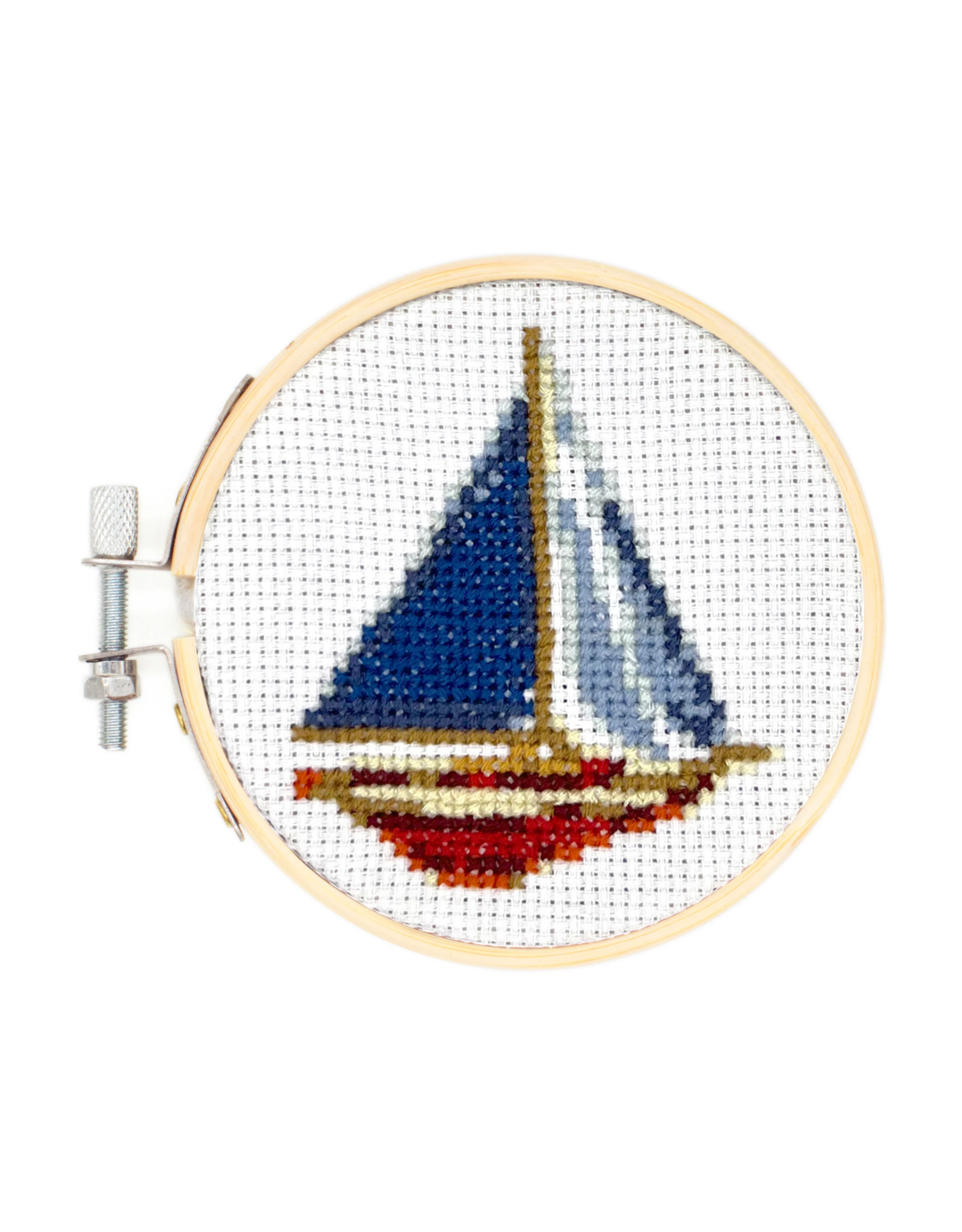 Sailboat Mini Cross Stitch Embroidery Kit
