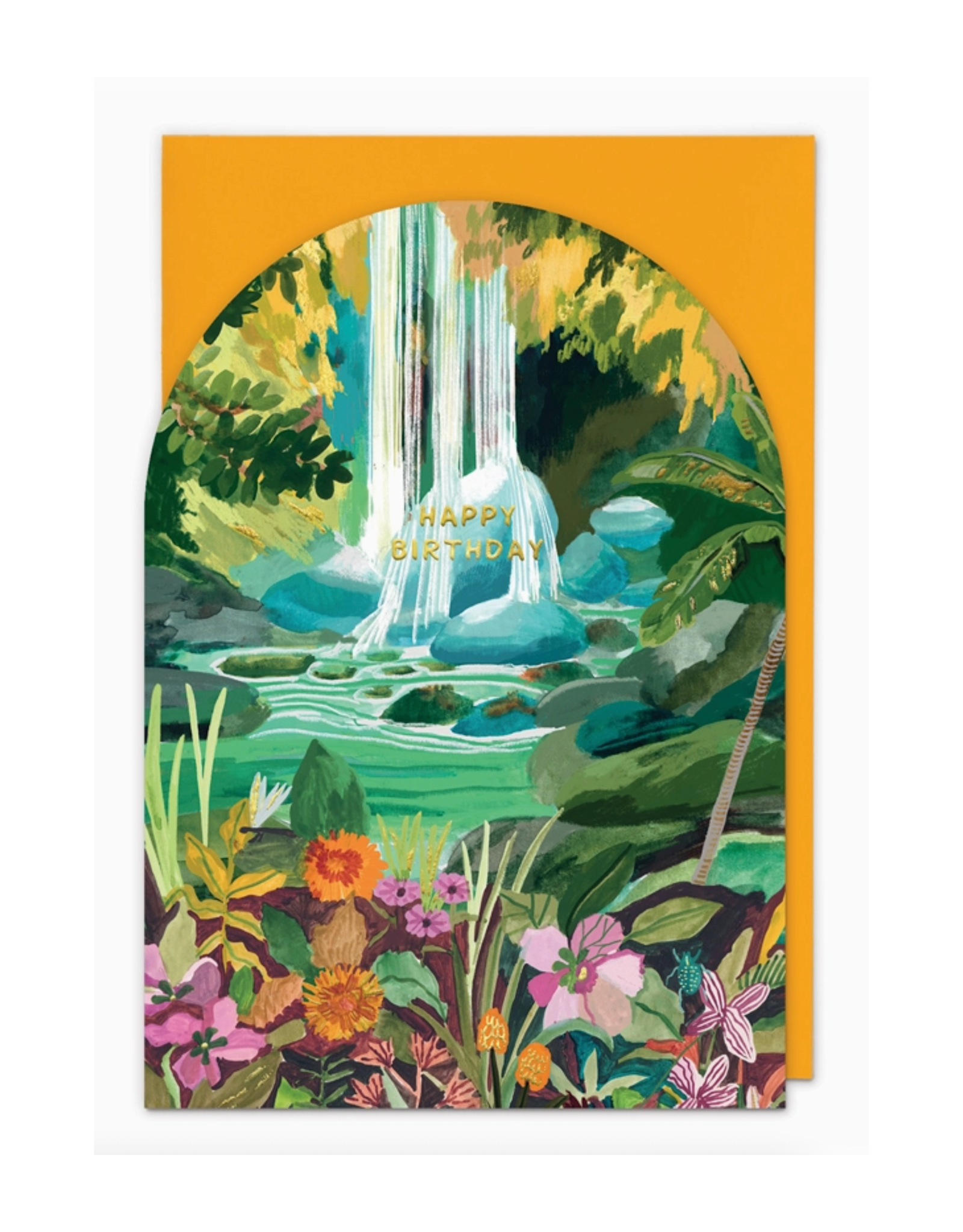Happy Birthday Waterfall Greeting Card