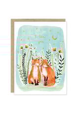 I Love You Foxes Anniversary Greeting Card
