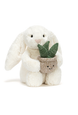 Cream Bunny with Plant