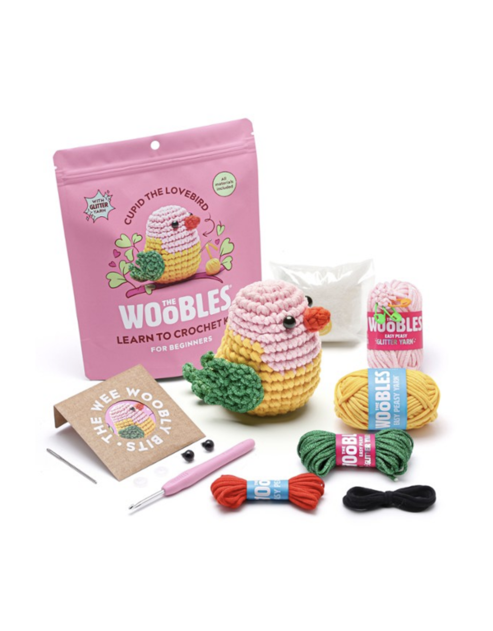 The Woobles Cupid the Lovebird Crochet Kit