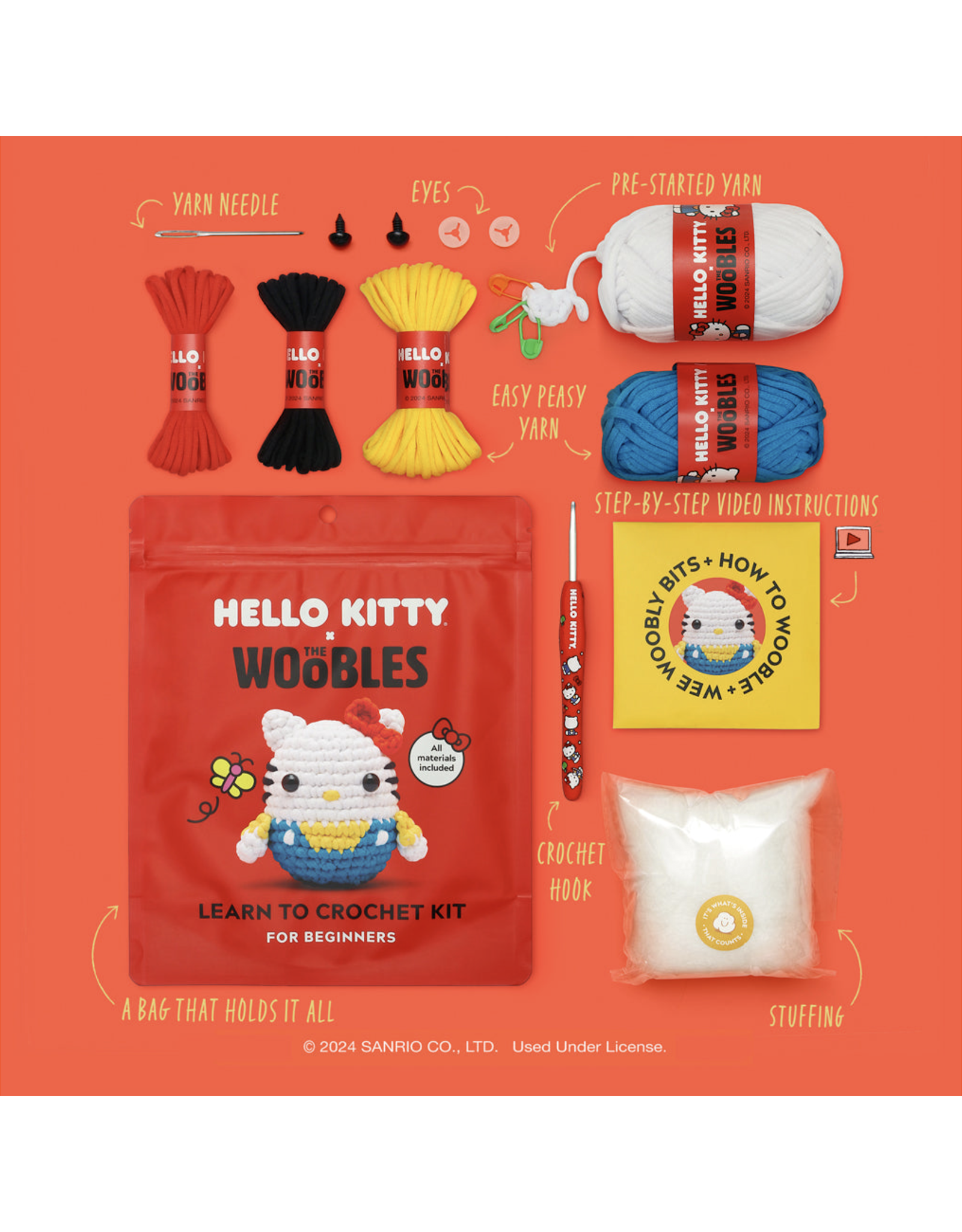 The Woobles Hello Kitty Crochet Kit