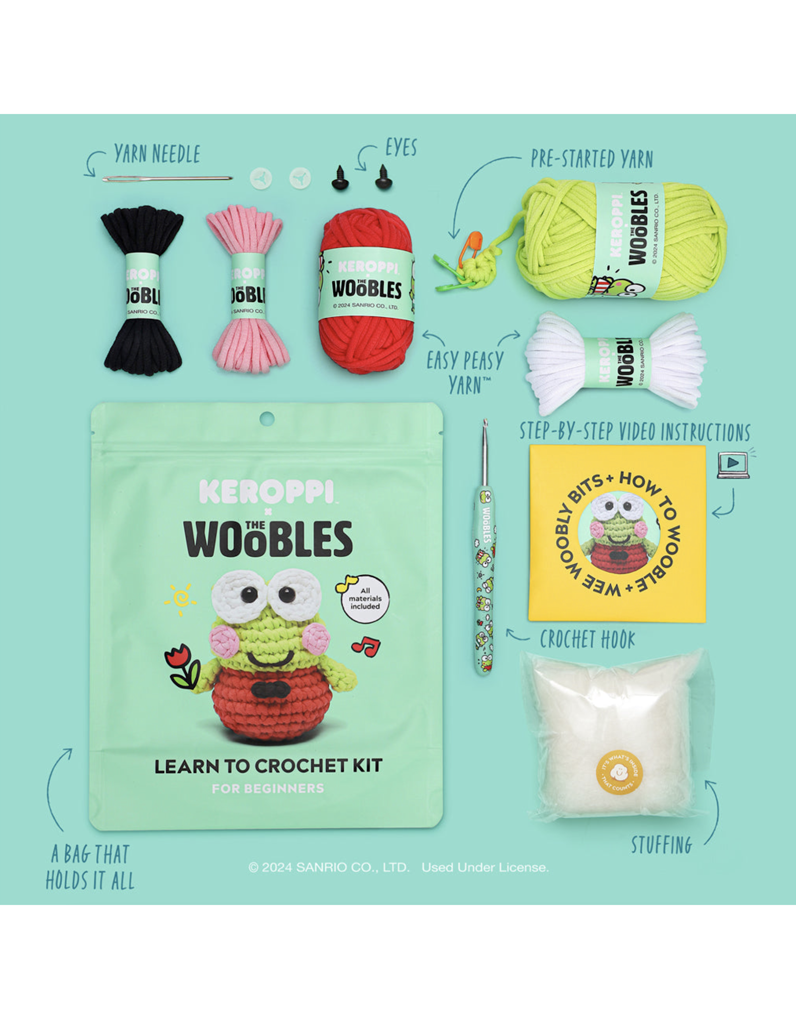 The Woobles Keroppi Crochet Kit