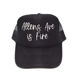Allens Ave Is Fire Trucker Hat