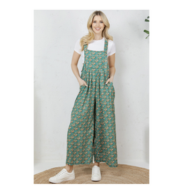 Peachy Florals Overalls