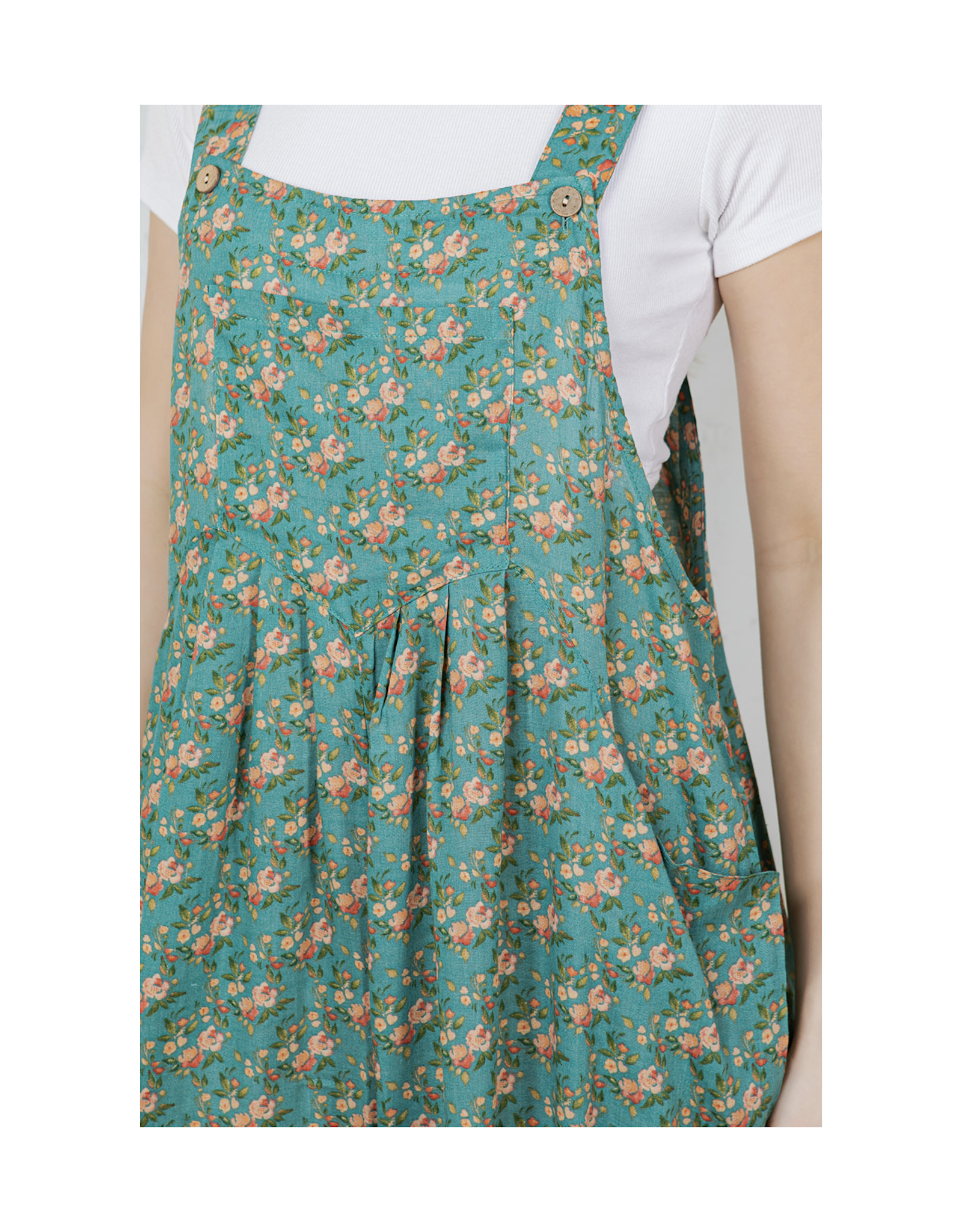 Peachy Florals Overalls